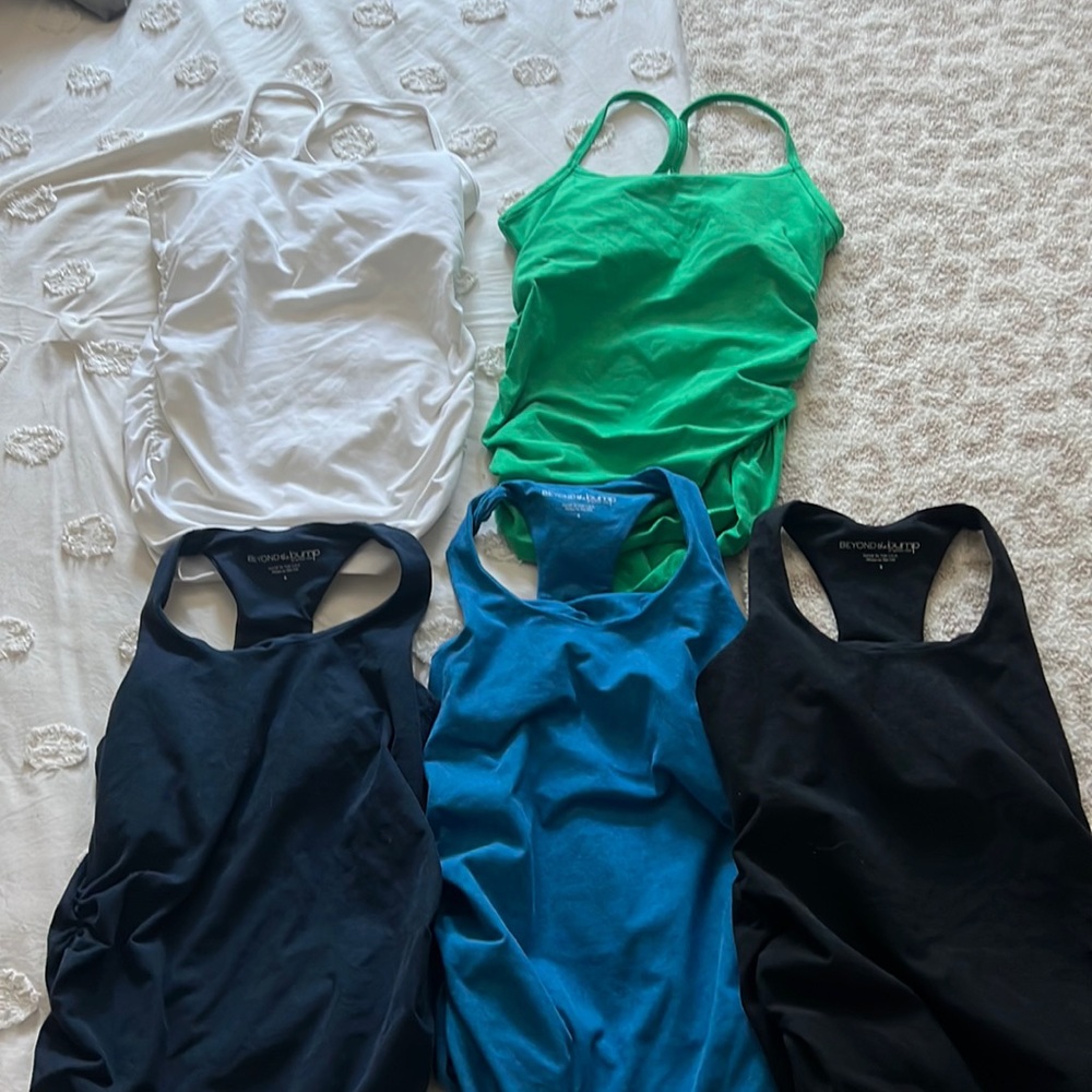 Beyond the Bump Beyond Yoga Athletic Tank Top Workout Gym Yoga Maternity